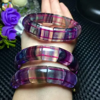 

Natural Colorful Fluorite Crystal Stretch Bracelet 15*14mm AAA