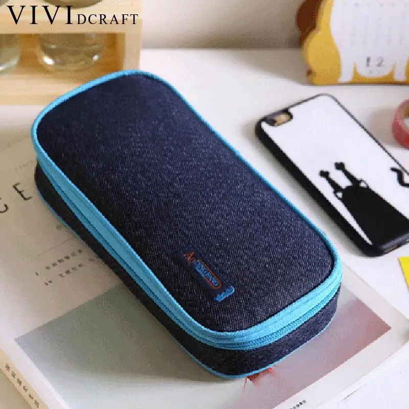 

Multifunction School Pencil Case & Bags Cowboy Large Capacity Canvas Pen Curtain Box for Boy Students Gifts Stationery Supplies