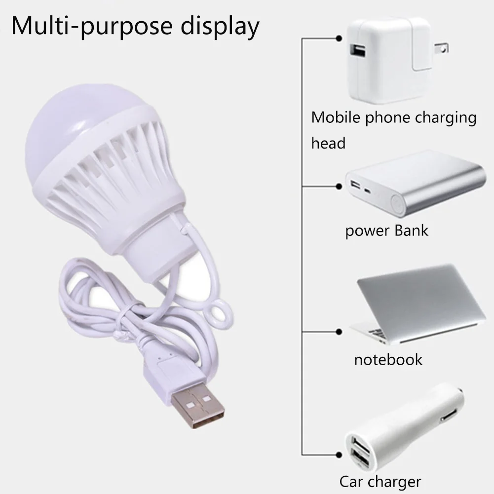 USB интерфейс, светодиодный светильник для чтения, походный, полезный, низкое напряжение, простой Ночной светильник, для улицы, кемпинга, Универсальное портативное освещение
