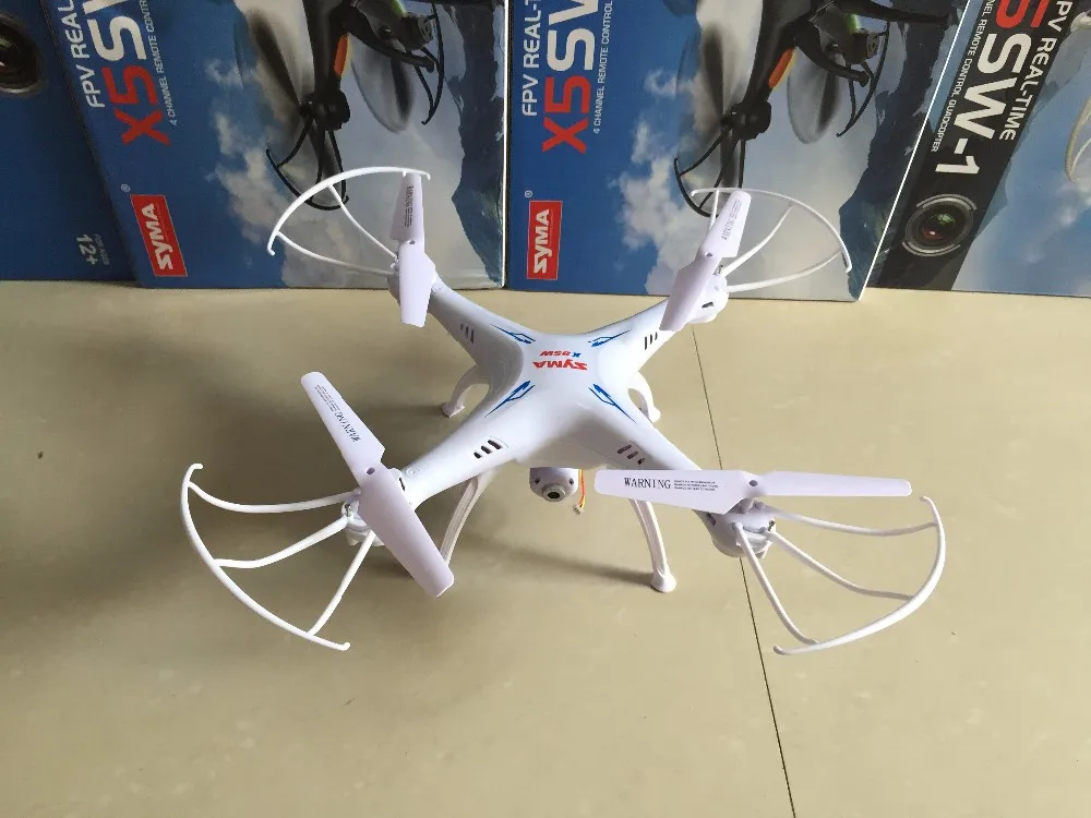 SYMA X5SW/X5SW-1 Дрон с Wi-Fi для квадрокоптера с видом от первого лица Камера Безголовый 6-Axis в реальном времени видео р/у вертолет Квадрокоптер с 5 Батарея