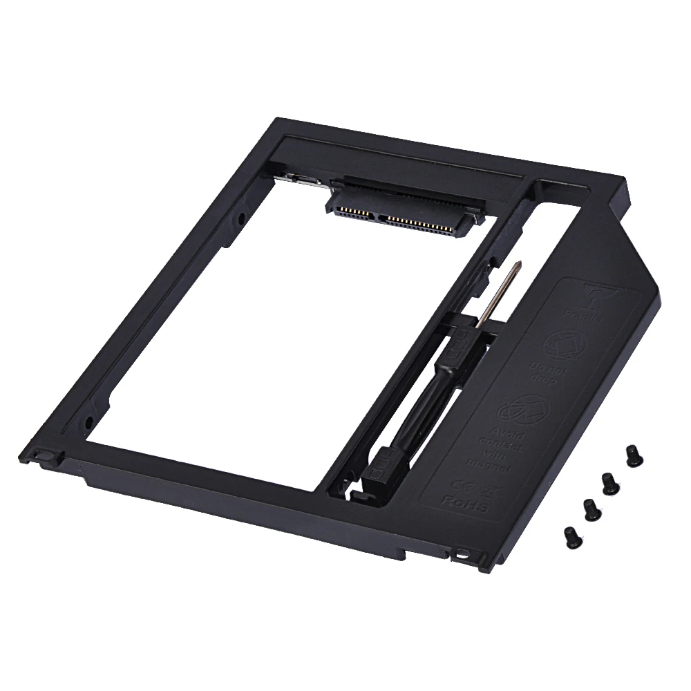 Sunvalley 9,5 мм пластиковый 2-ой HDD Caddy SATA to SATA 3 2," чехол для SSD, HDD для Apple Macbook Pro Air 13" 1" 17" DVD/CD-ROM Optibay