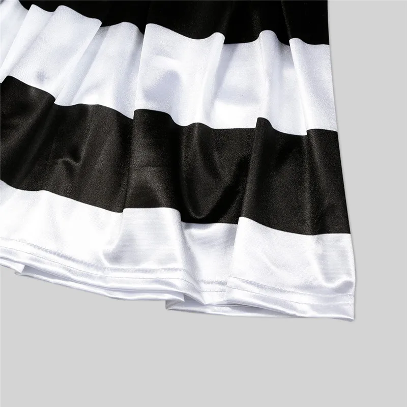 Mommy-and-me-clothes-2pcs-Set-Letter-Family-t-shirt-Striped-Skirt-Mom-and-daughter-dress (4)