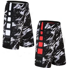 Мужские баскетбольные уличные спортивные шорты Ослепительная Печать Шорты для пляжного досуга Внутренняя сетка дышащий дизайн Стильные шорты