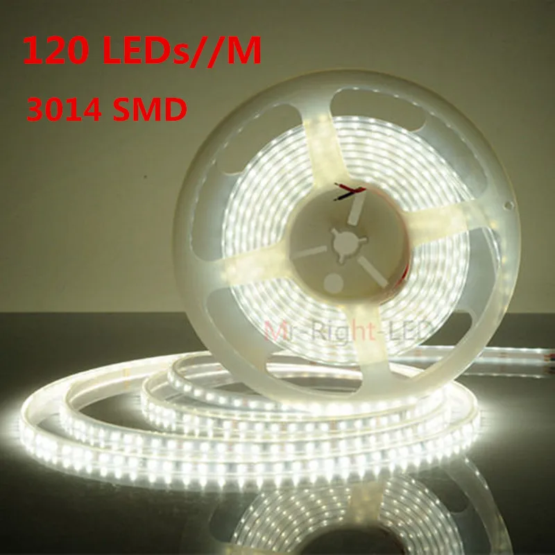 Светодиодные ленты огни 5 м 12 V DC Superbright Высокая яркость 3014 SMD 120 светодиодный s/M теплый белый Светодиодные ленты NP IP20 IP67
