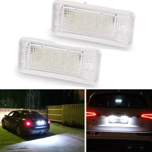 2 шт. Белый 3 Вт 18 SMD LED Номер Номерные знаки для мотоциклов светодиодные лампы номер пластина для Audi A4 A6 C6 a3 S3 S4 b6 b7 S6 A8 S8 RS4 RS6 Q7