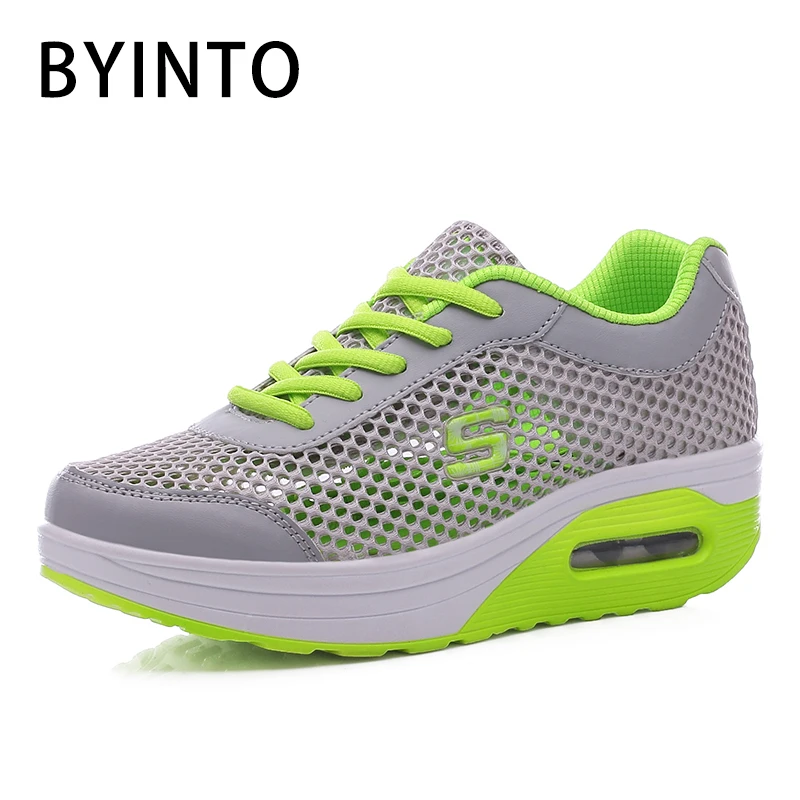 

2019 New Platform Women Tennis Shoes Air Cushion Mesh Chunky Sneakers Gym Fitness Sport Female Boots Tenis Feminino Basket Femme