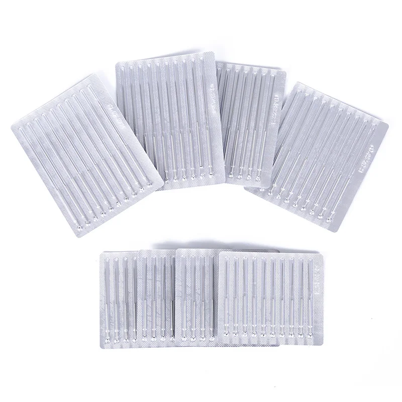 

50pcs acupuncture needles disposable sterile acupuncture needle sterile acupuntura asepsis aluminum foil packing