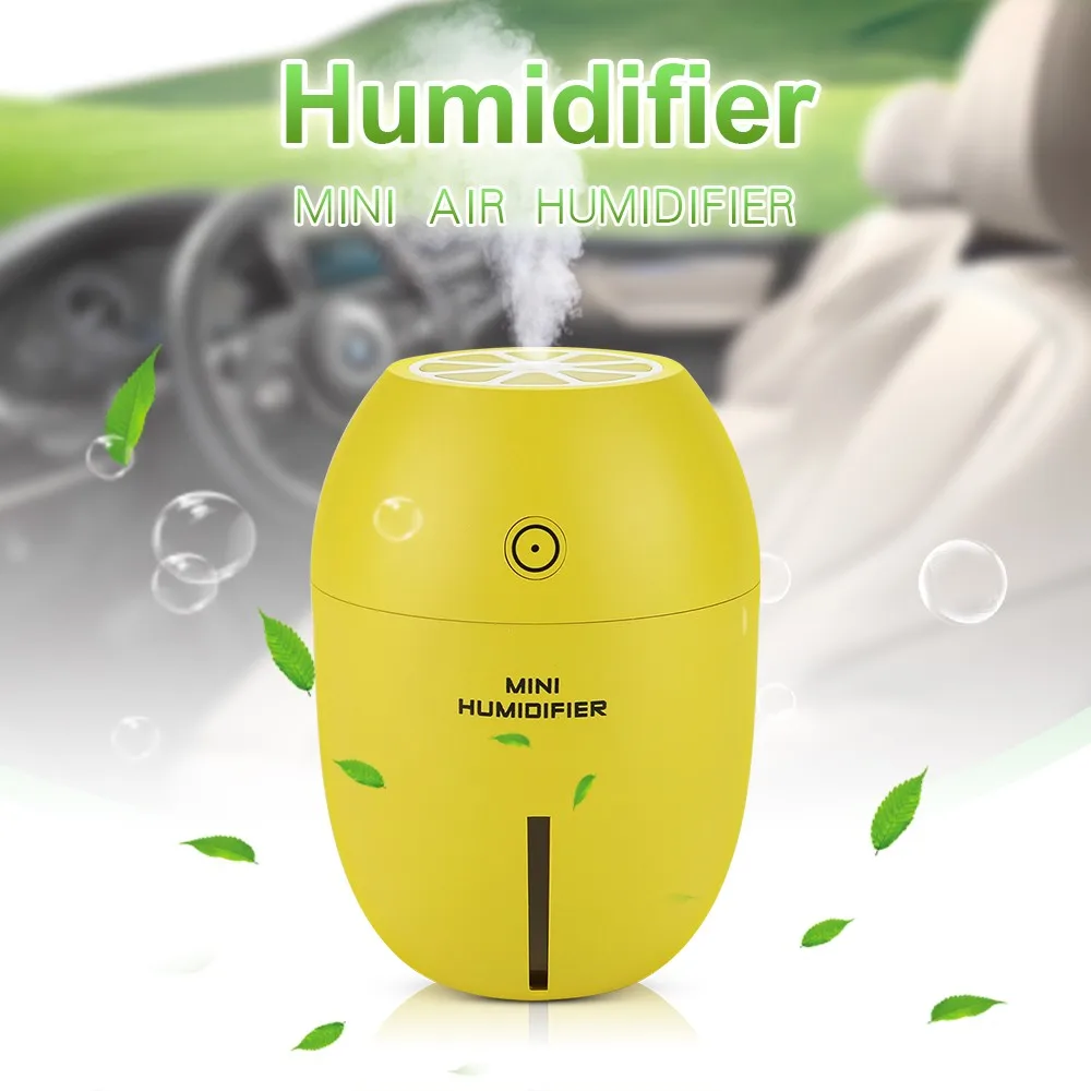 Hot Mini 180ML Lemon Ultrasonic Humidifier USB Portable Air Humidifiers