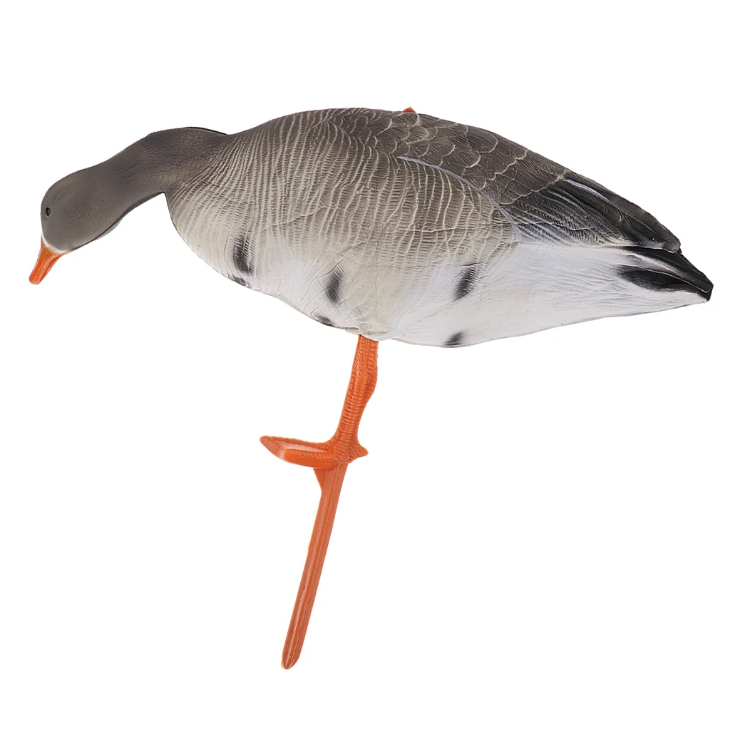 Full Body Goose Hunting Shooting Decoy Lawn Ornaments Garden Decors Eating Goose for Outdoor Fishing Supply Greenhand Gear