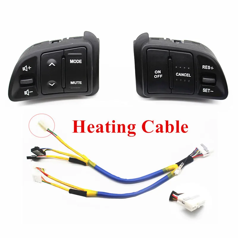 

heating cable with button switch For Kia sportage SL Steering Wheel Audio Cruise Control Buttons with back light
