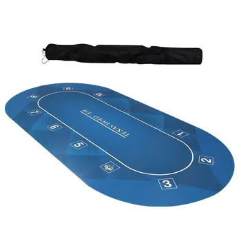 

200*100cm Poker Table Cloth Rubber Baccarat Blue