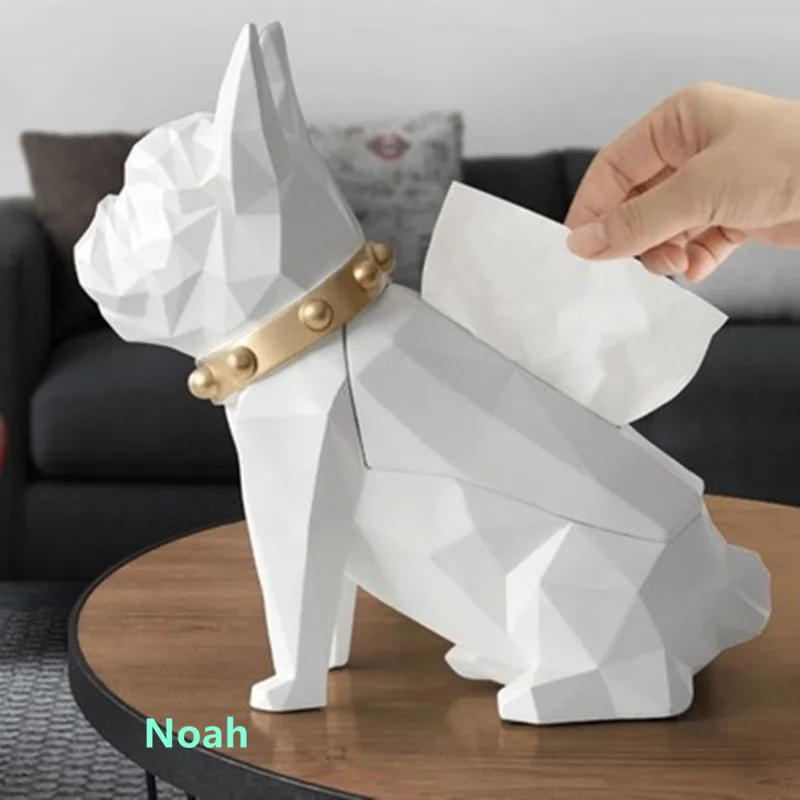 

11" French Bulldog Statue Simulation Storage Box Dogs Animal Art Sculpture Resin Craftwork Storage Home Decor BOX 27CM B310