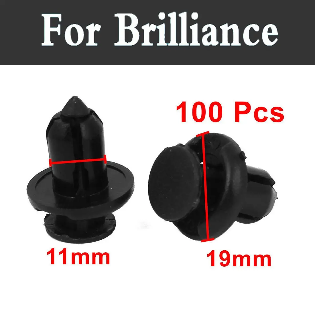 

100pcs Car Styling Bumper Panels Fascias Lining Trim Rivet Fastener Clips Spare Parts For Brilliance Frv H230 H530 M1 M2 M3 V5