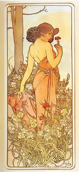 

famous Alphonse Mucha painting Carnation Hand painted High quality