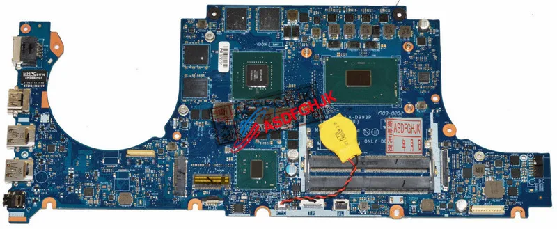 

Оригинальная материнская плата для ноутбука Dell 7567, GTX1050/4 Гб с диагональю 2,5 ГГц, ЦП JG23N 0JG23N i5-7300HQ LA-D993P, полностью протестирована