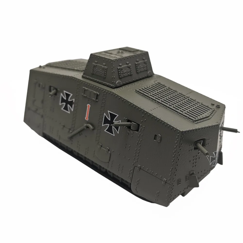 Литье под давлением армейский танк модели игрушек 1/72 весы A7V танки Военная Модель Танк модель для коллекции Gif