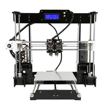 High Precision Dual Extruder Prusa i3 3D Printers Kit Anet A8M imprimante 3d DIY Desktop LCD2004 3D Printer with PLA Filament