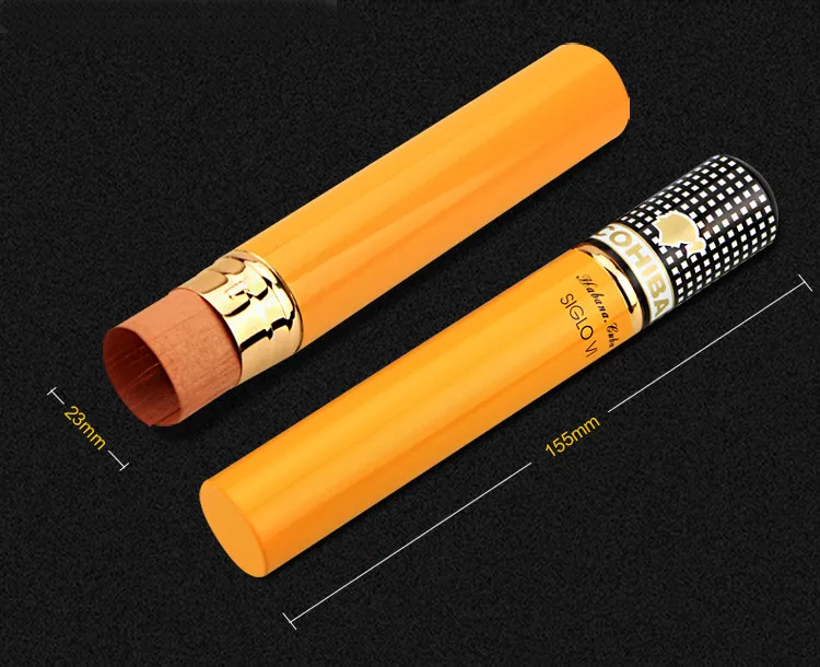 COHIBA довольно гаджет портативный Siglo VI алюминий путешествия дерево кедра с подкладкой упаковка сигары трубки Чехол держатель на заказ Мини-хьюмидор