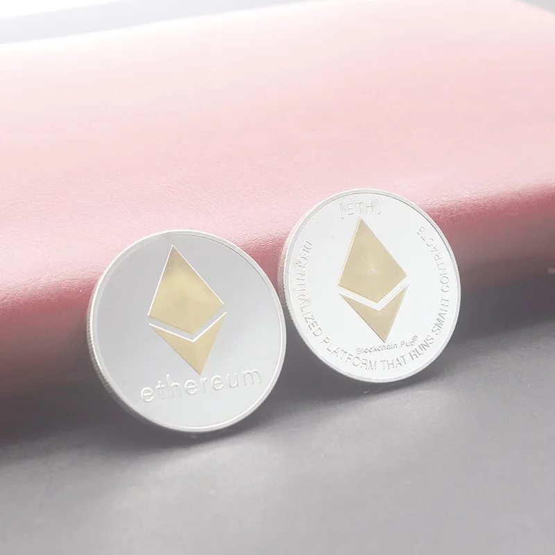 gold & silver Ethereum coin