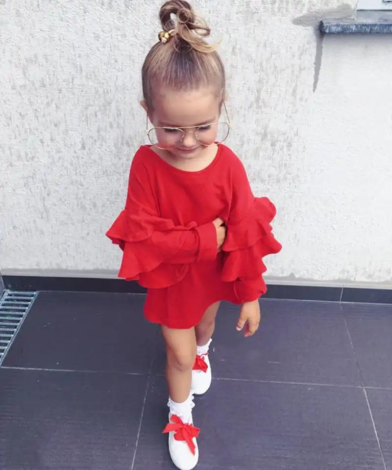 Long Sleeve Red Holiday Dress