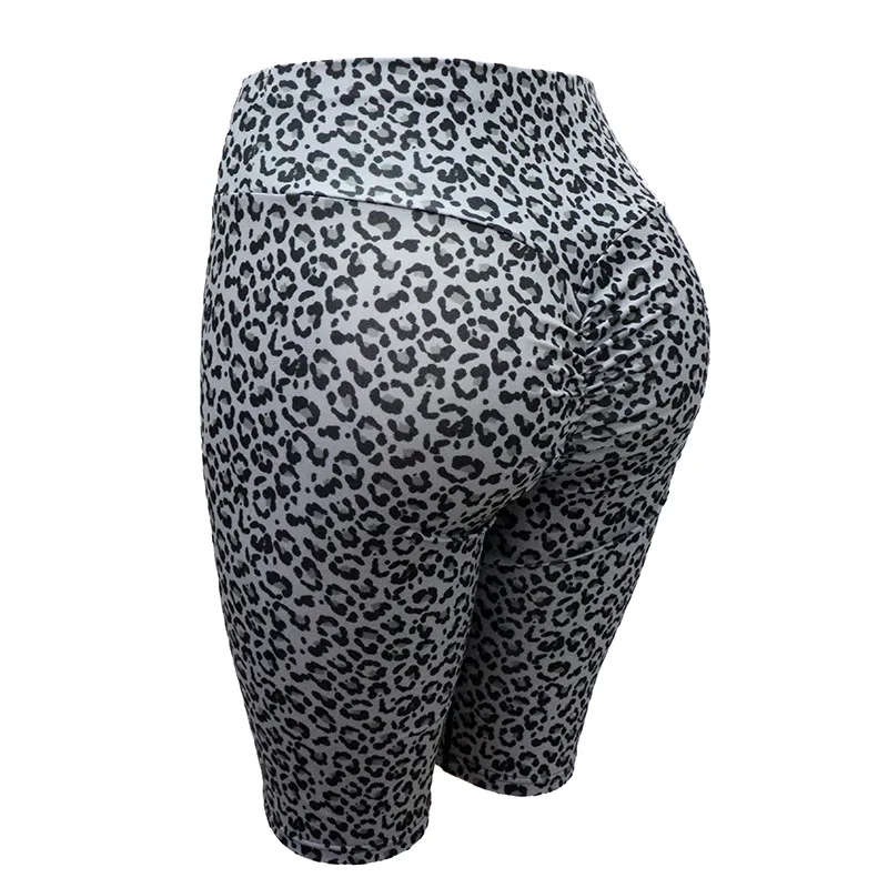 ZOGAA леггинсы с леопардовым принтом женские брюки спортивные пять точек бедра тонкие летние женские брюки леггинсы обтягивающие спортивные