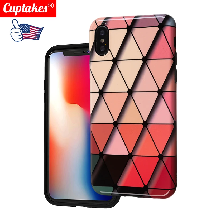 

Luxury Brand Glossy Soft Silicone Case for Apple iPhone X 10 XS Max XR 7 Plus 8 Cover 6S 6 Cute Art Fine Diamond Pattern Glitter