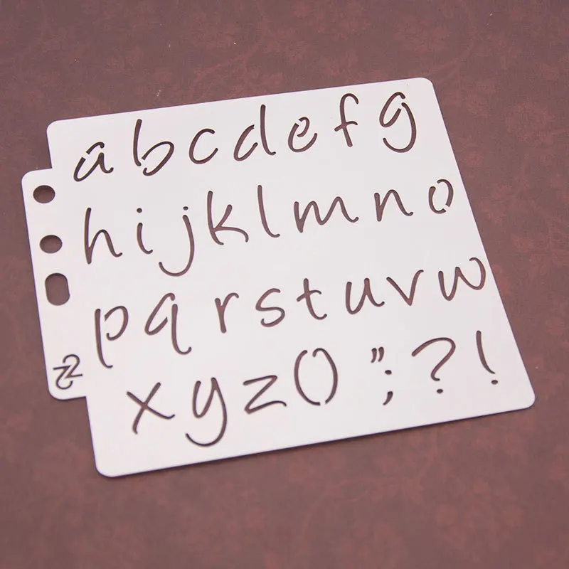 Lowercase буквы Многослойные DIY ремесленные трафареты для скрапбукинга стен штамп