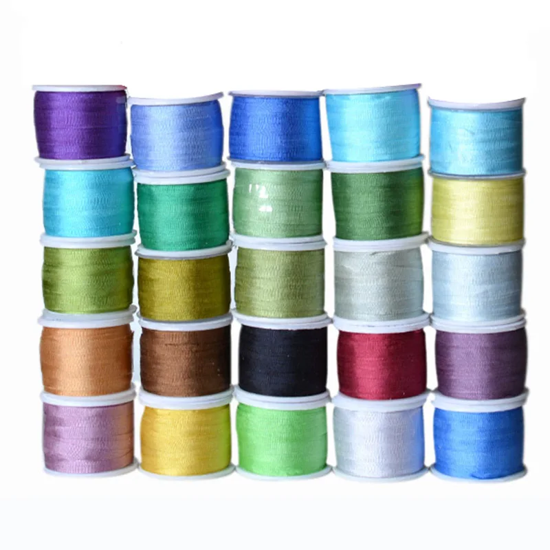 

Cold Colors, 7 mm 1/4 inch Wide 100% Pure Mulberry Silk Ribbon for Embroidery Handcraft Double Faced Thin Taffeta Silk Trim