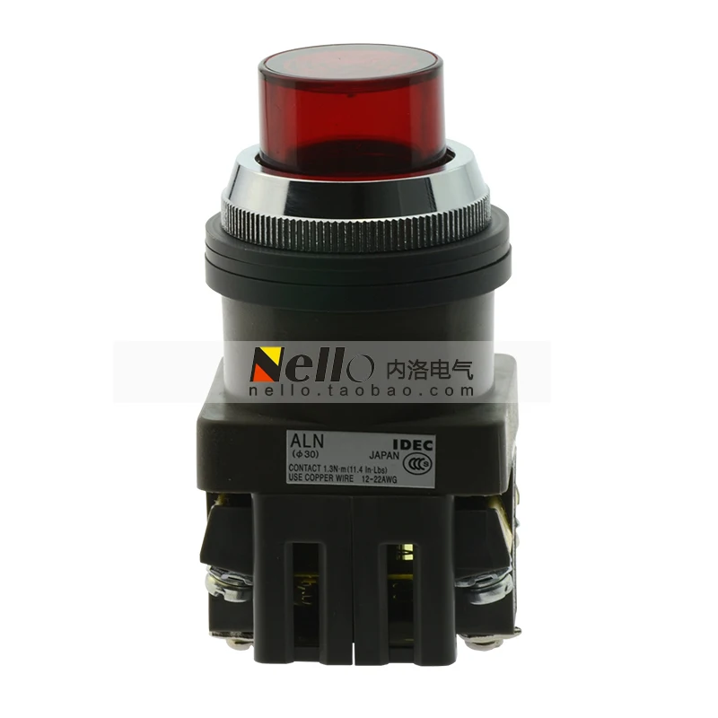 

[SA]Japan and the spring IDEC 30mm illuminated pushbutton switch ALN22211DNR 24V self-resetting 1NO1NC--3pcs/lot