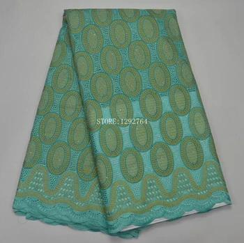 

Swiss Voile Lace In Switzerland Nigerian Bridal dress fabrics New Arrival Paillette 100% Tulle Cotton Eyelet dress lace TS5955