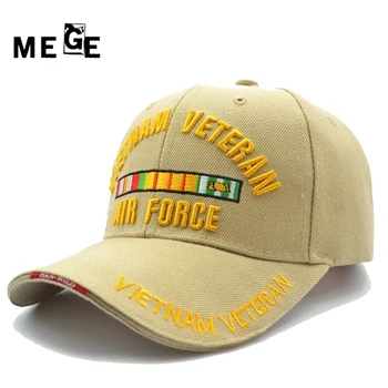 

MEGE VIETNAM VETERAN cap for Fishing, Summer Chapeu masculino pesca, Male cap Adjustable size, Hats for Men