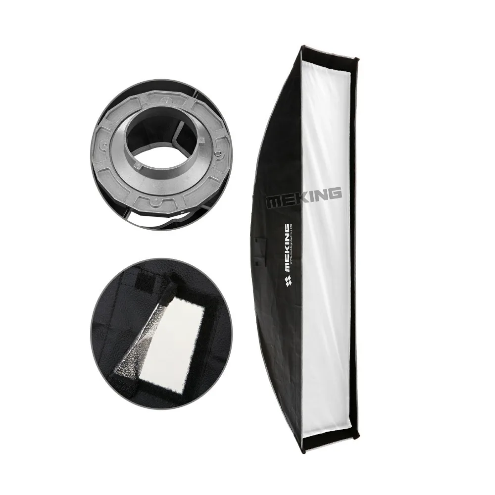 

Meking Softbox 30cmx160cm / 12"x64" Strobe mono light Softbox with Speed ring Bowens Mount photographic Photo Studio Accessories