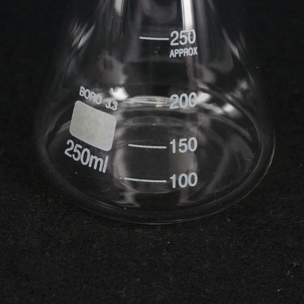 250ML Conical Erlenmeyer Flask G3.3 Borosilicate Glass Lab Supplies