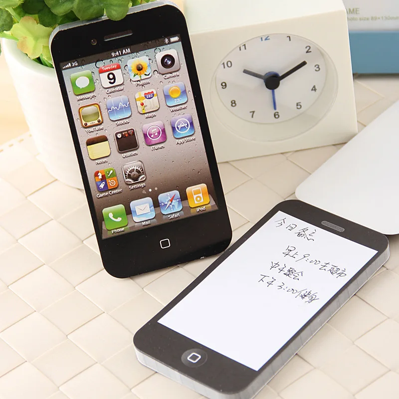 

1 PCS Creative Cute Arrival Sticky Post Note Paper Cell Phone Shaped Memo Pad Gift Notebook Stationery Office School Supplies