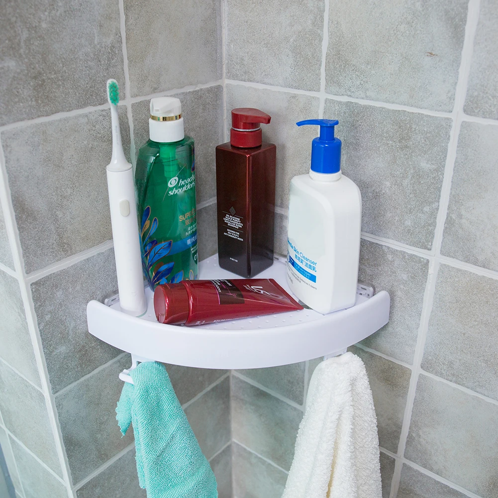 

Corner Storage Holder Shelves Bathroom Shampoo Shower Kitchen Storage Rack Organizer 13.5x9.8 cm LB88
