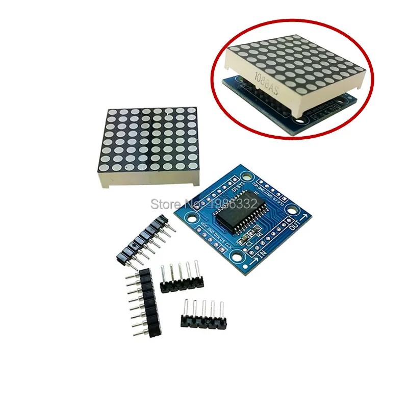 WS16 MAX7219 светодиодный MCU контрольный дисплей микро Лер 3 мм 8x8 общий катод точечный