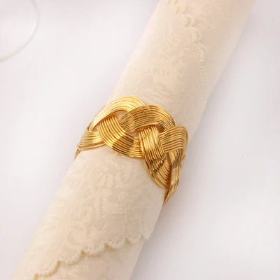 SHSEJA современное западное кольцо для салфеток ручной работы кольцо для салфеток свадебный банкет кольцо для салфеток настольные украшения - Цвет: Золотой