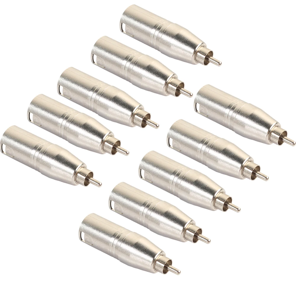 

3 Pin XLR Male to RCA Plug Audio Adapter Connector