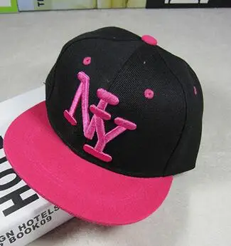 

50pcs/lot fedex fast free shipping NY Kids Cartoon Embroidery Cotton Baseball Cap Boys&Girls casual Caps Hip Hop Hats