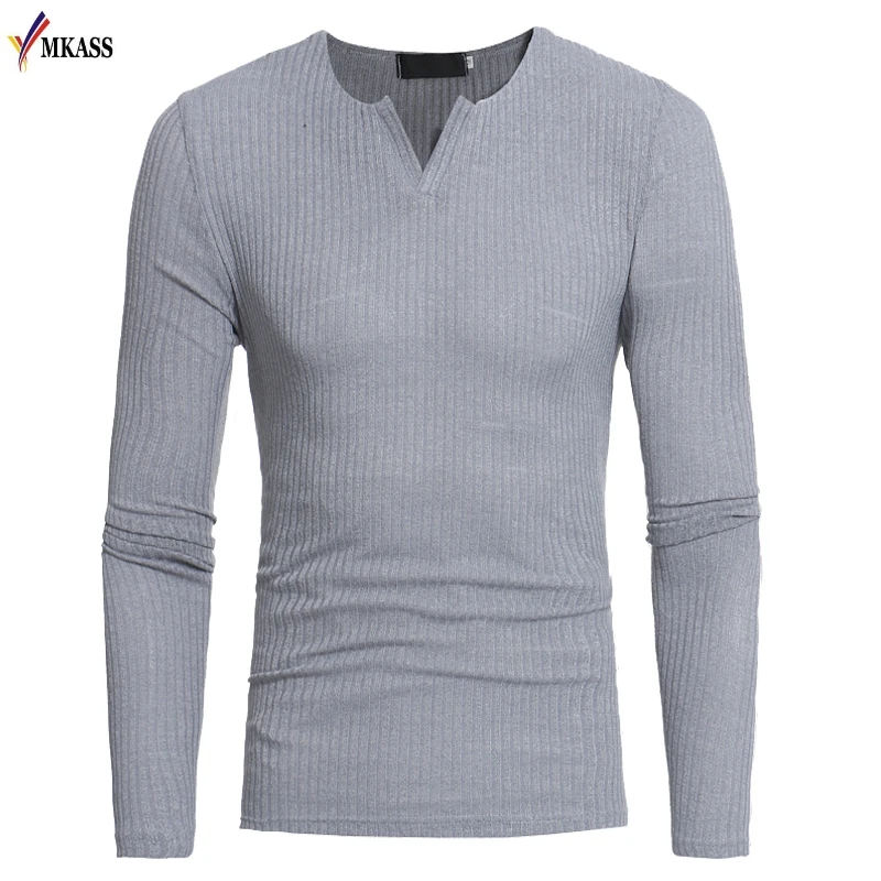 2017 Hot Autumn Casual Men Sweater V-Neck Thin Slim Fit Knitting Mens Sweaters And Pullovers Male Clothes Size 3XL