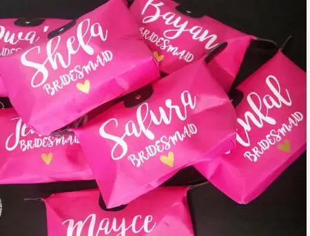 

personalizd Bridesmaid Gift Make Up comestic Lingerie Bags Bridesmaid Makeup Maid of Honour Unique Gift for Bridal Party purses