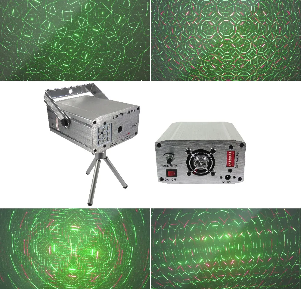 

STARAUDIO Brand New Mni Laser Stage Light with Difference Pattern Remote Control Sound Control LSS-020