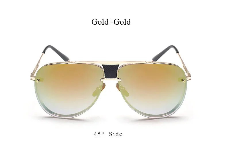 Мужские или wo мужские брендовые дизайнерские солнцезащитные очки, оригинальные женские, женские, UV400, зеркальные, Ким Кардашьян, солнцезащитные очки, полностью металлические,, новая мода - Цвет линз: YD83 Gold Gold
