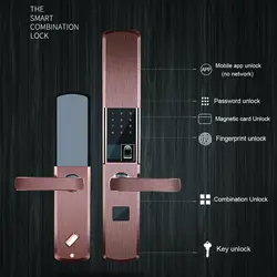 Jong Center Semiconductor пароль отпечатка пальца электронный Умный Замок Крытый ключ приложение ползунок Противоугонная дверь полностью