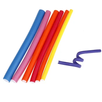 1pack DIY Magic Hair Curlers Tool Soft Hair Curler Roller Curl Hair Bendy Rollers Styling Rollers Sponge Hair Curling 6pcs set magic sponge pillow soft roller hair best flexible foam and sponge hair curlers diy styling hair rollers tool for women