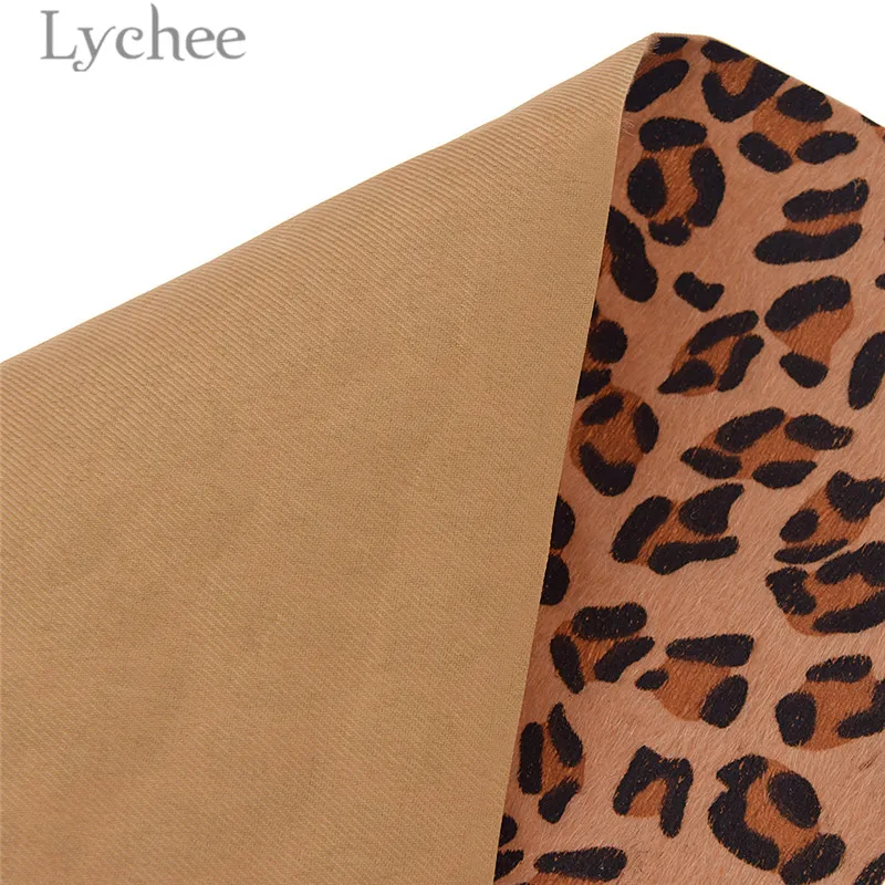 Lychee Life 21x29 см A4 с леопардовым принтом, меховая ткань с животным рисунком, синтетическая кожа, сделай сам, материал для сумок, одежды