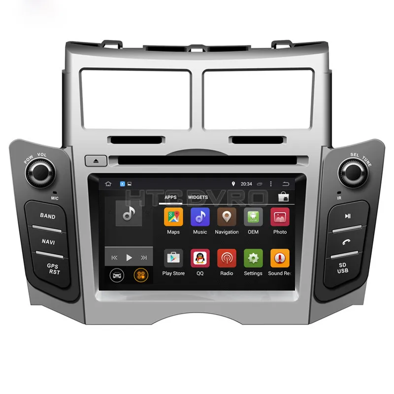 Best YMODVHT 6.2inch 4G Octa Core Android 9.0 7.1 Car DVD GPS for Toyota Yaris 2005-2007 2008 2009 2010 2011Black/Silver Radio Stereo 15