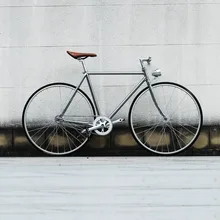 Retro Steel frame sliver  700C Fixed Gear bike Track Single speed Bike  52cm  fixie bike vintage DIY frame