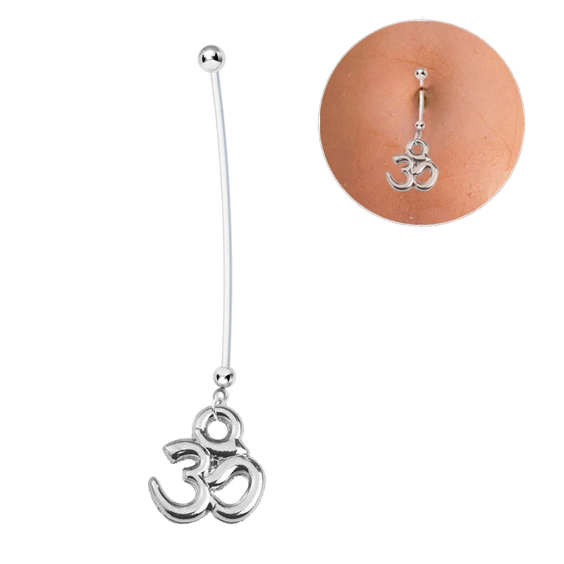 1PC Pregnancy Navel Piercing Fashion Women Flexible Baby Ohm Om