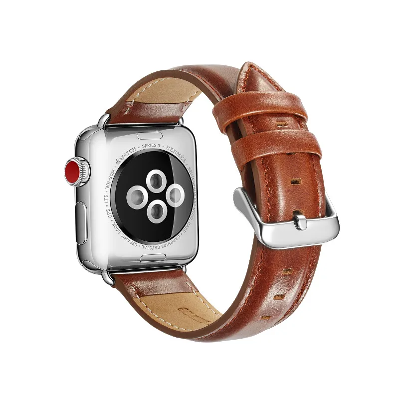 Ремешок Mling из натуральной кожи для Apple Watch 5 4 3 2 1 42 мм 38 44 40 браслет iWatch 1|Ремешки